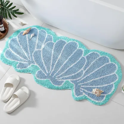 Coastal Shell Flocked Rug