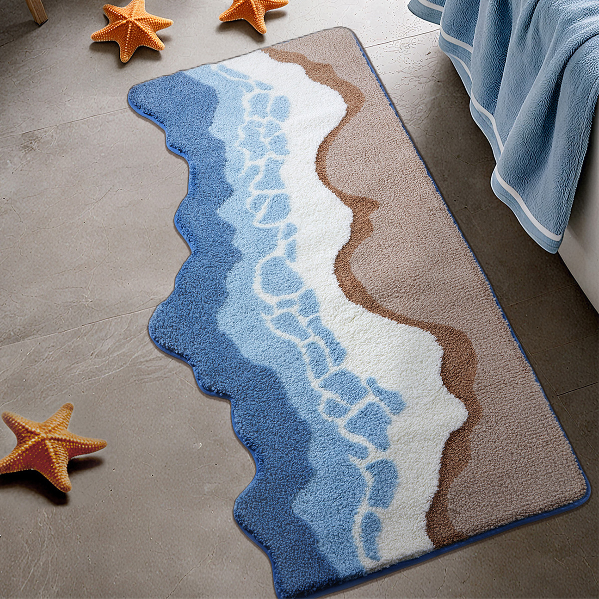 Ocean Breeze Flocked Rug