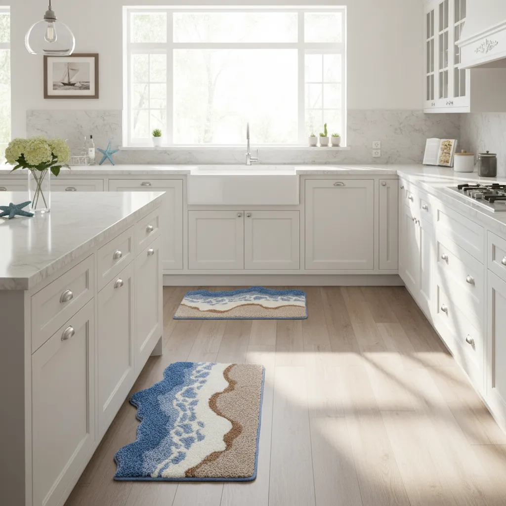 Ocean Breeze Flocked Rug