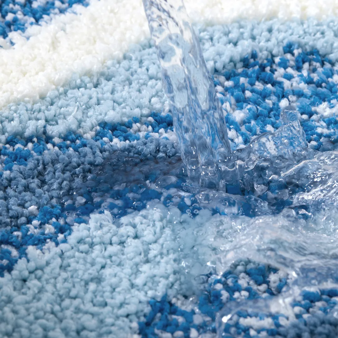 Rolling Waves Flocked Rug