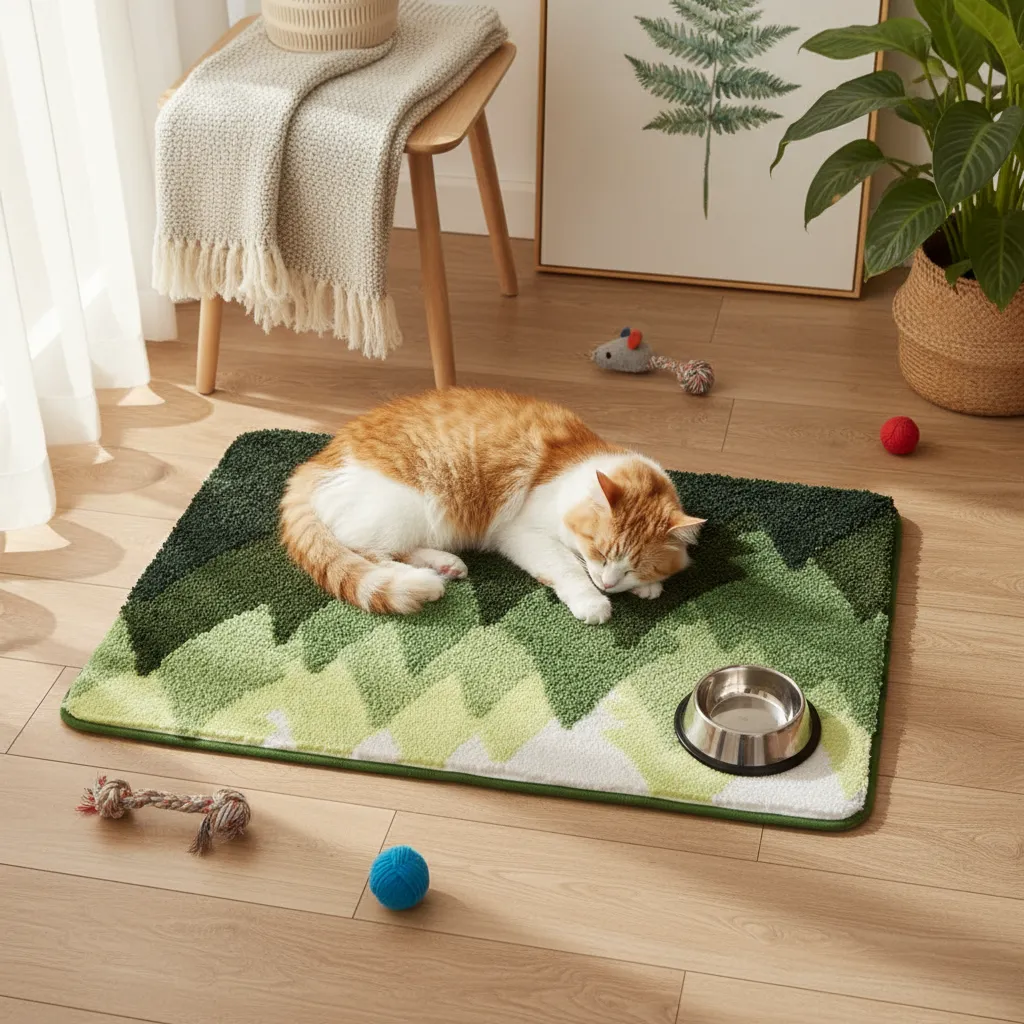Mountain Vista Flocked Rug