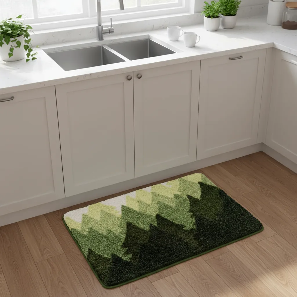 Mountain Vista Flocked Rug