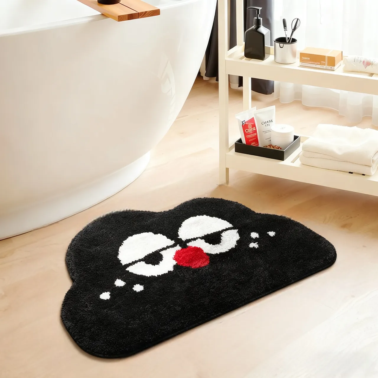Cloud Face Flocked Rug