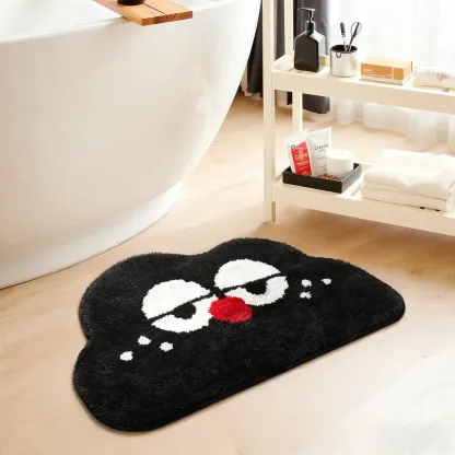Cloud Face Flocked Rug