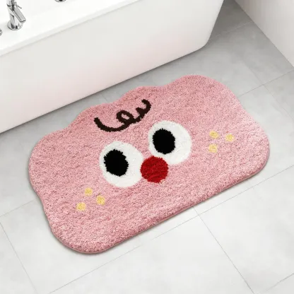 Curvy Face Flocked Rug