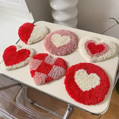Heartfelt Romance Hand-tufted Flocked Coasters-BRENETTI