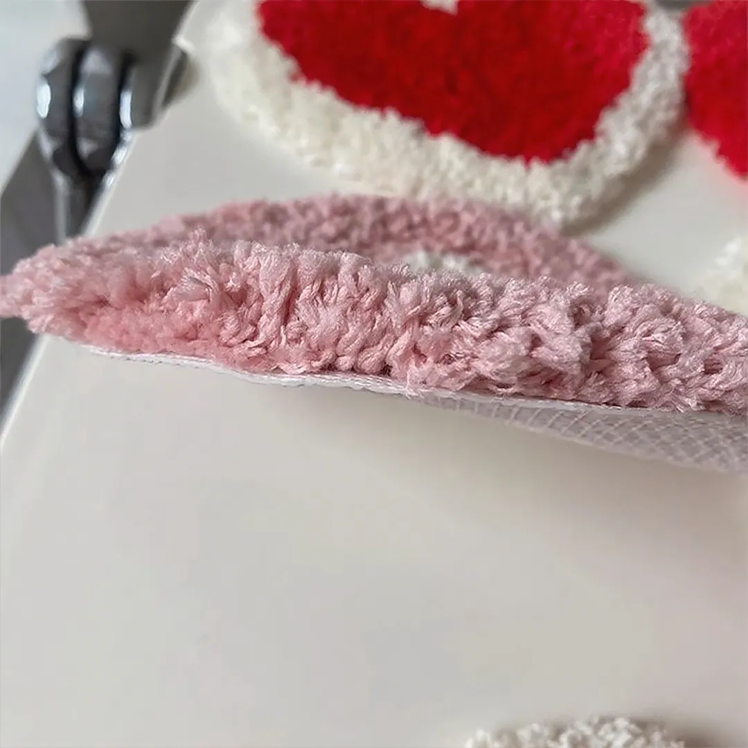 Heartfelt Romance Hand-tufted Flocked Coasters-BRENETTI