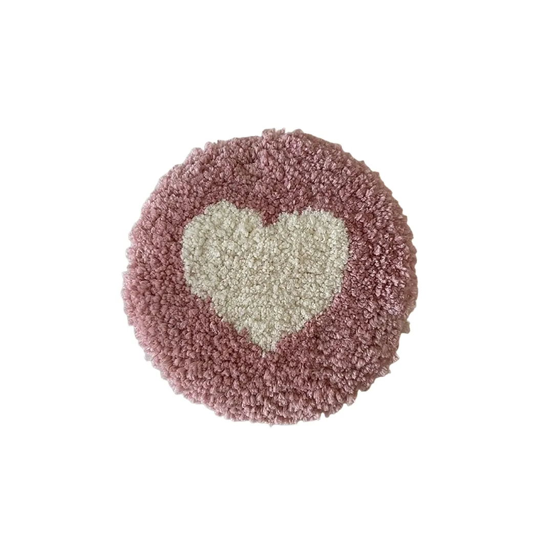 Heartfelt Romance Hand-tufted Flocked Coasters-BRENETTI