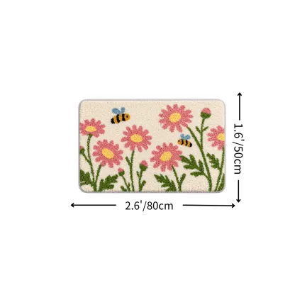 Daisy Garden Botanical Flocked Rug