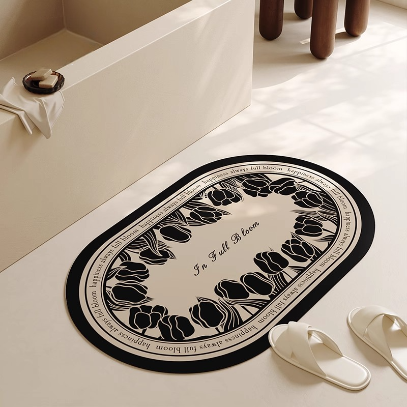 Elegant Tulips Diatomaceous Earth Mat