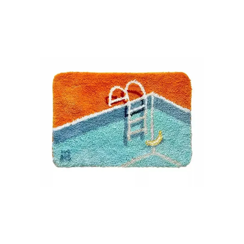 Pool Flocked Rug - BRENETTI