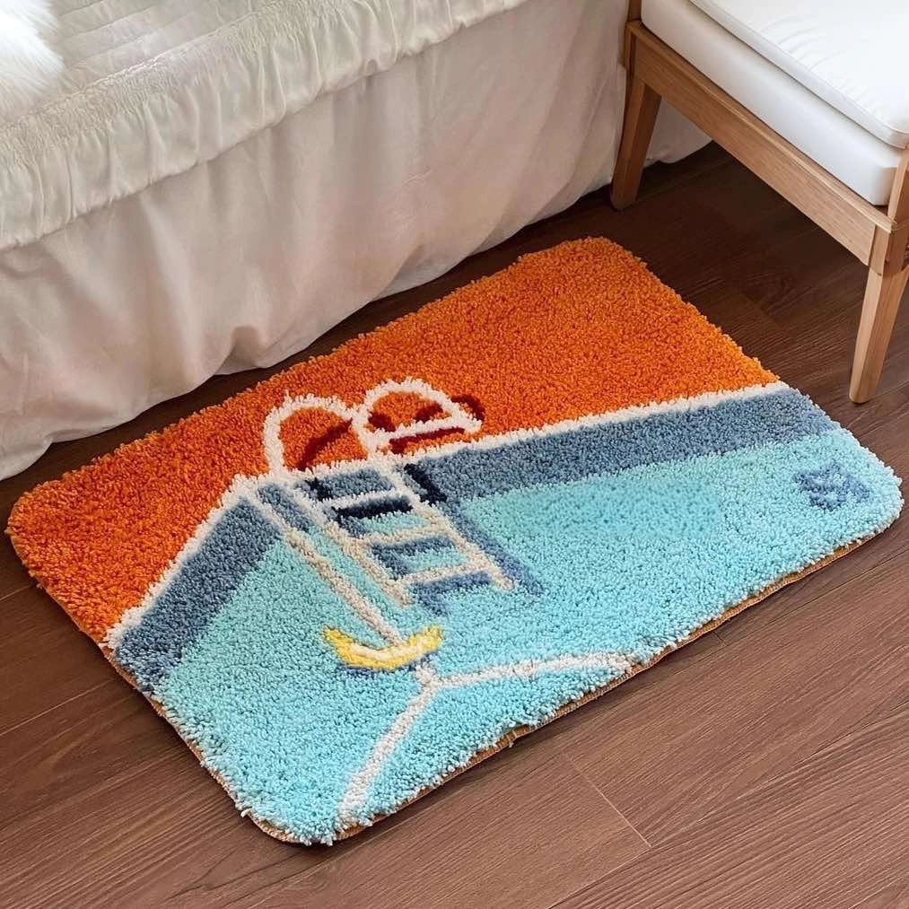 Pool Flocked Rug