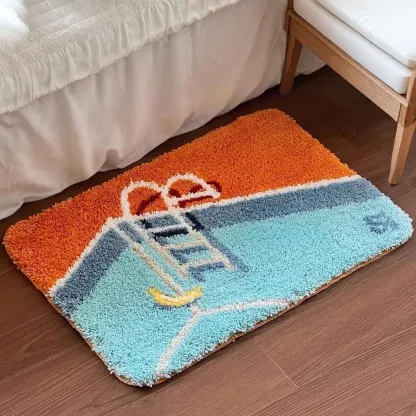 Pool Flocked Rug