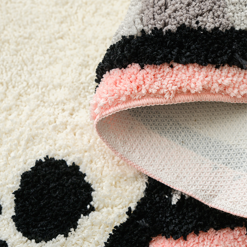 Slouchy Pose Cat Flocked Rug