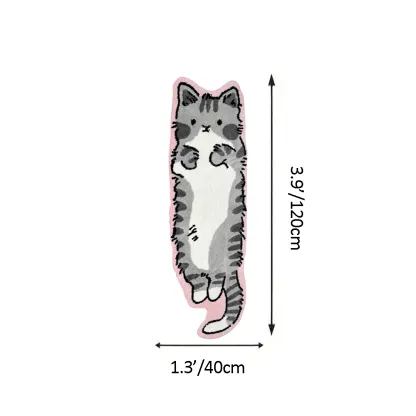 Slouchy Pose Cat Flocked Rug