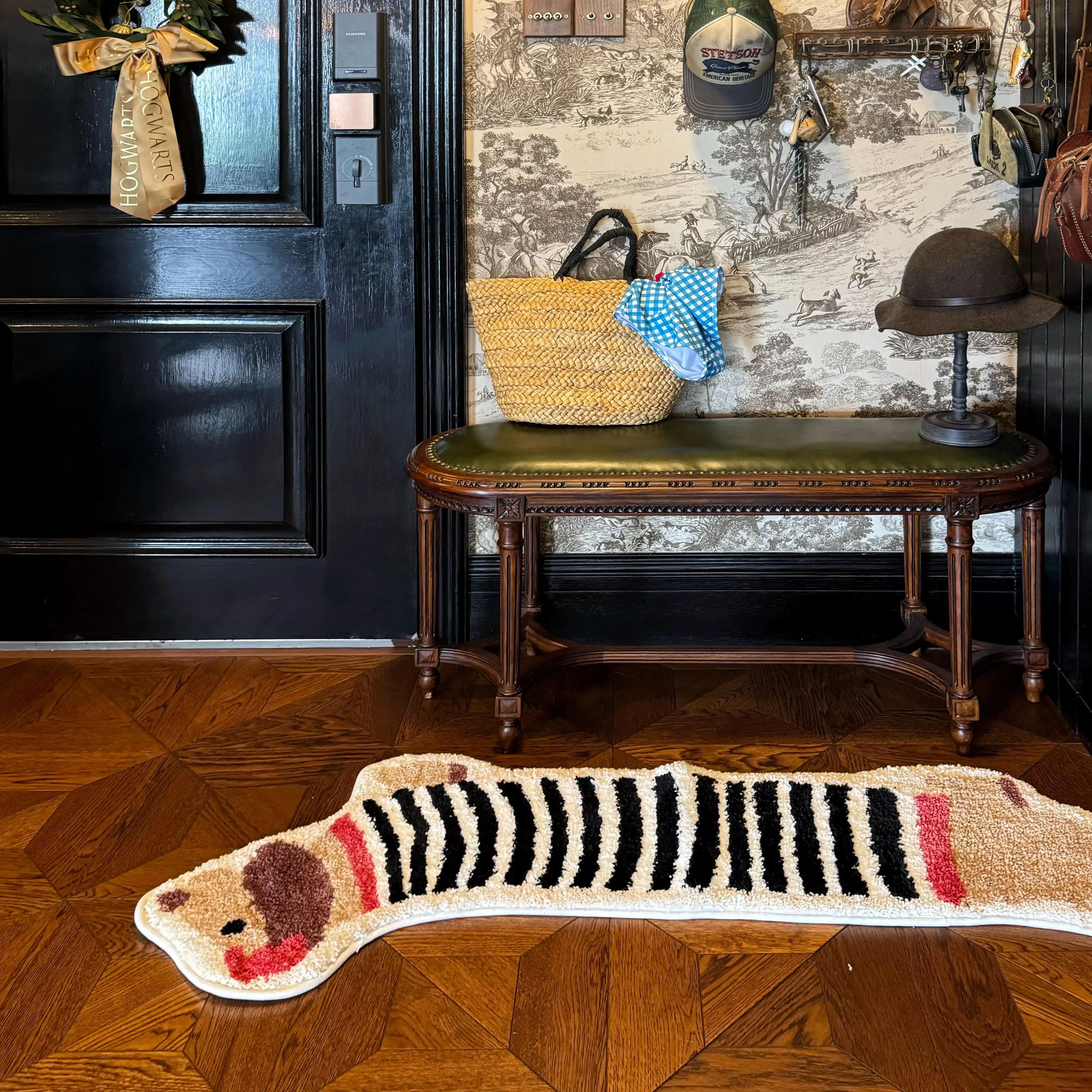 Dachshund Flocked Rug