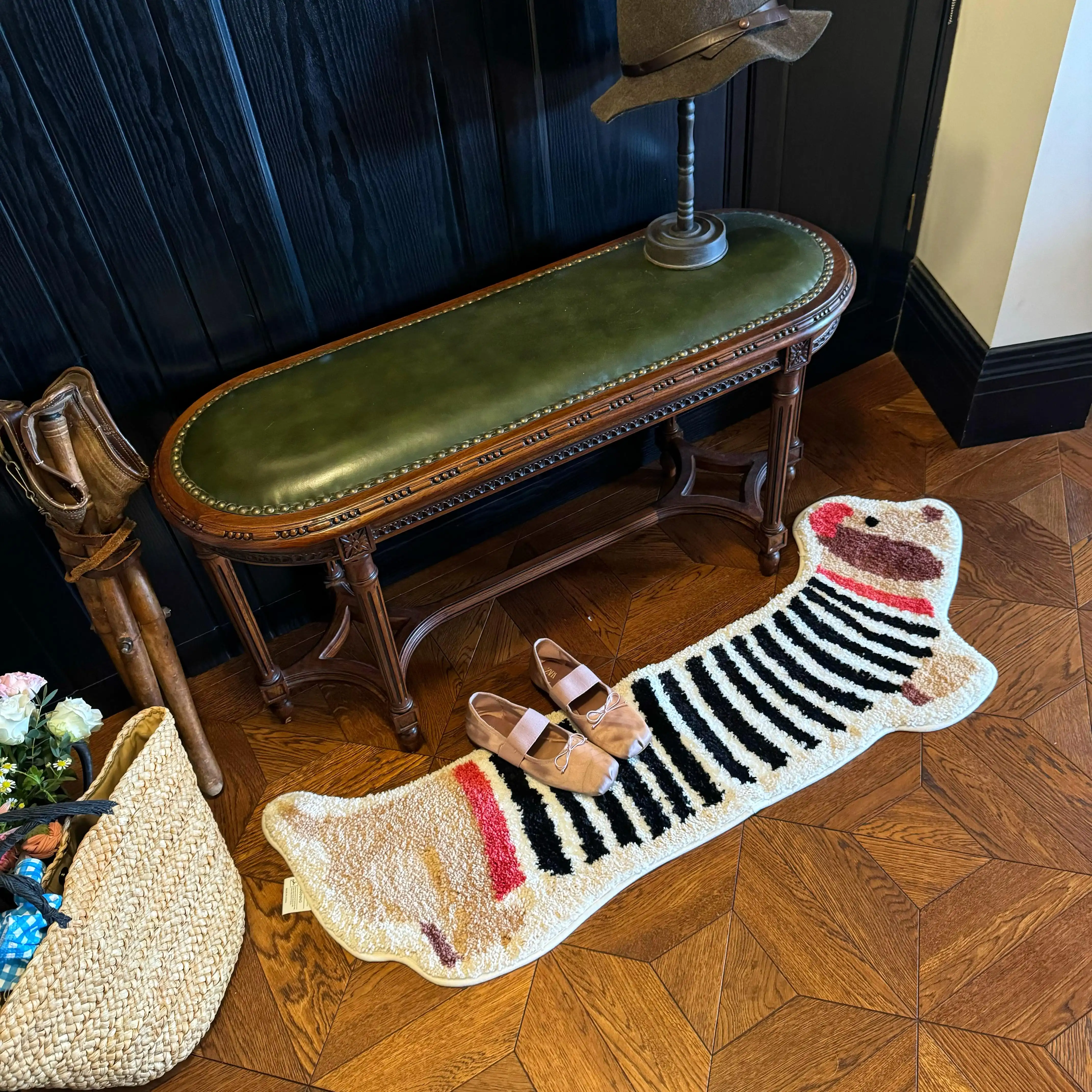 Dachshund Flocked Rug