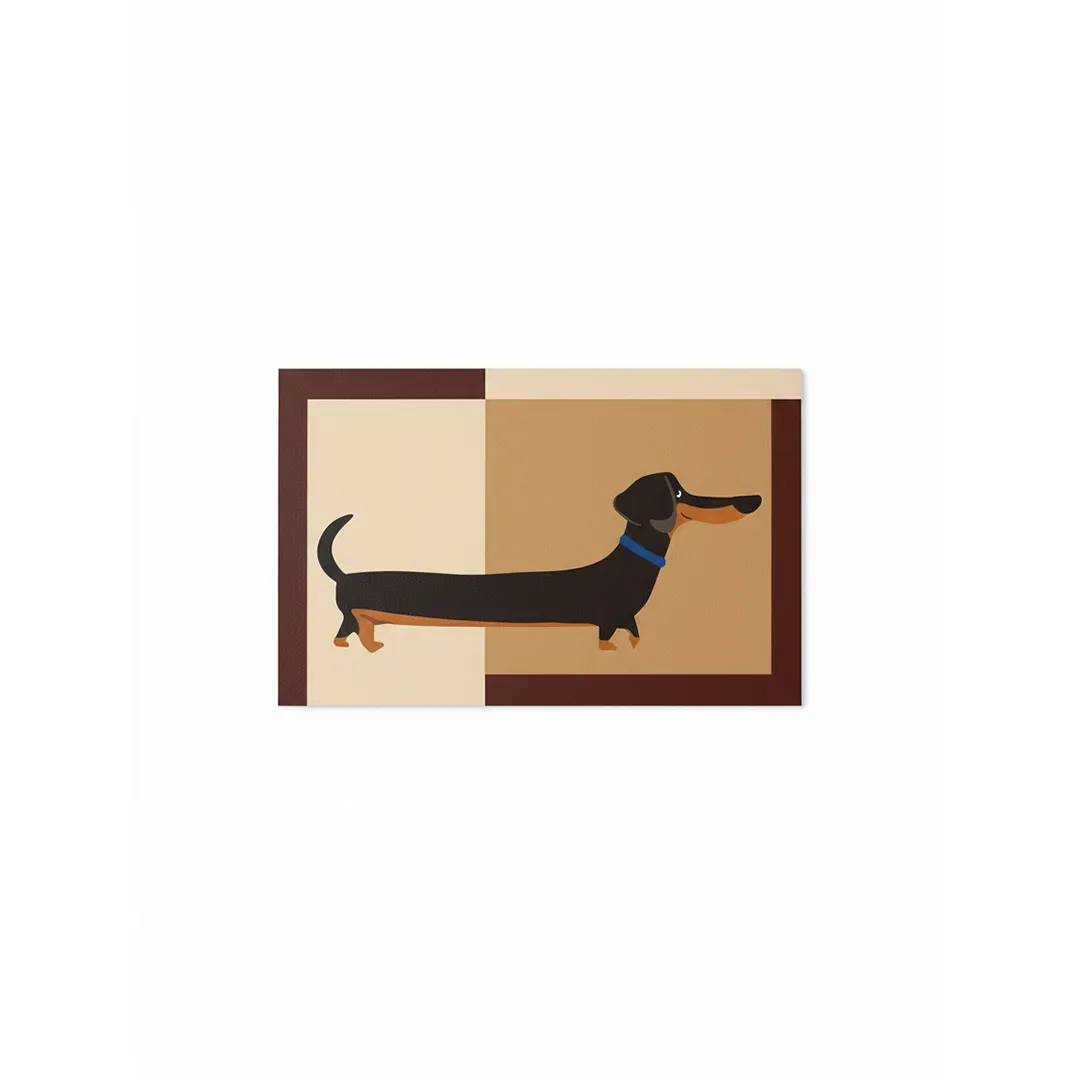 Wavy Checkerboard Vegan Leather Pet Placemat