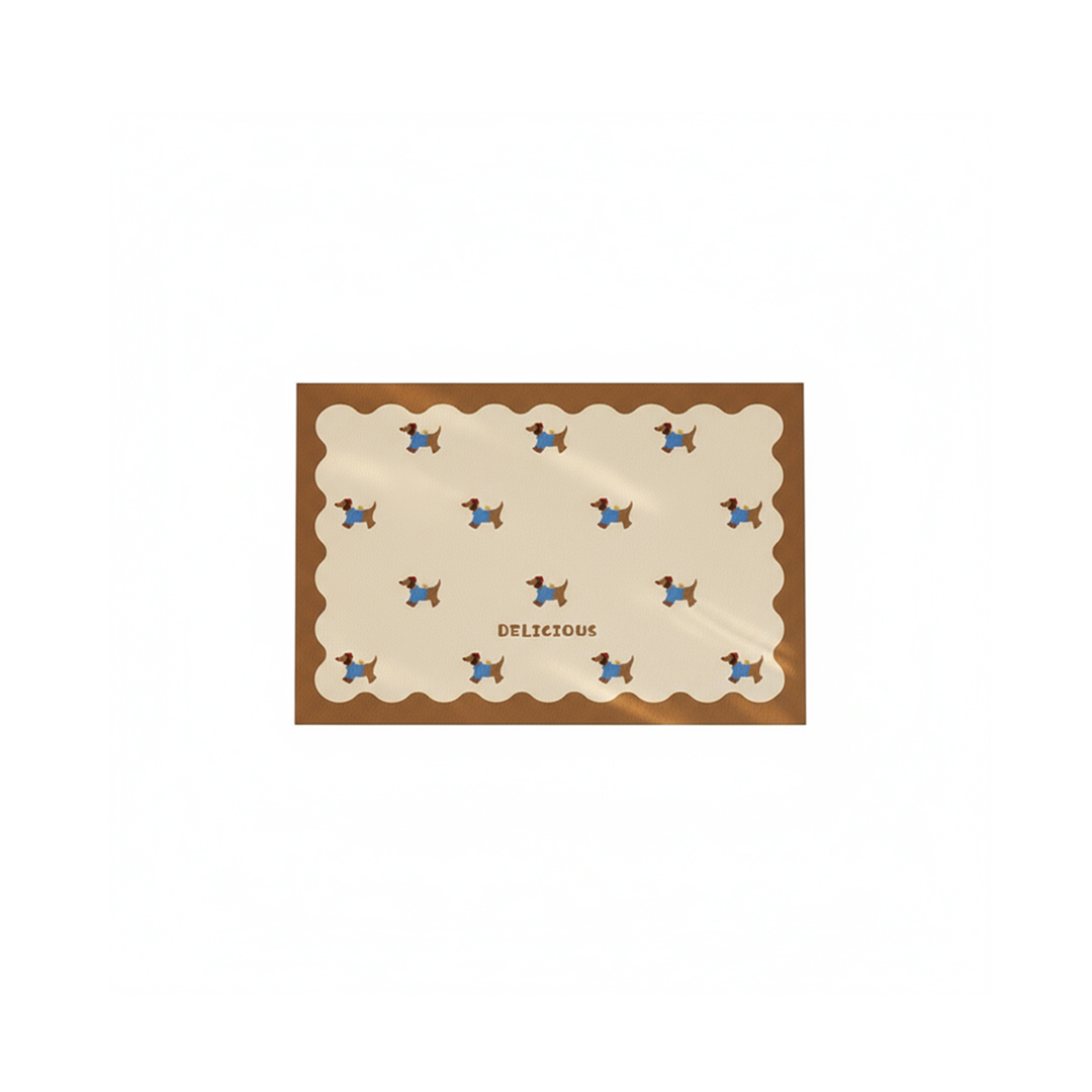 Classic Dachshund Vegan Leather Pet Placemat