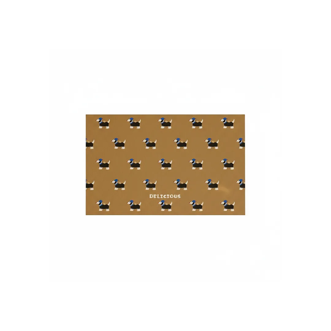 Classic Dachshund Vegan Leather Pet Placemat