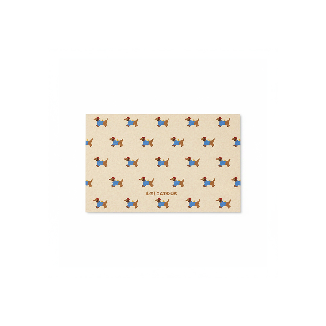 Classic Dachshund Vegan Leather Pet Placemat