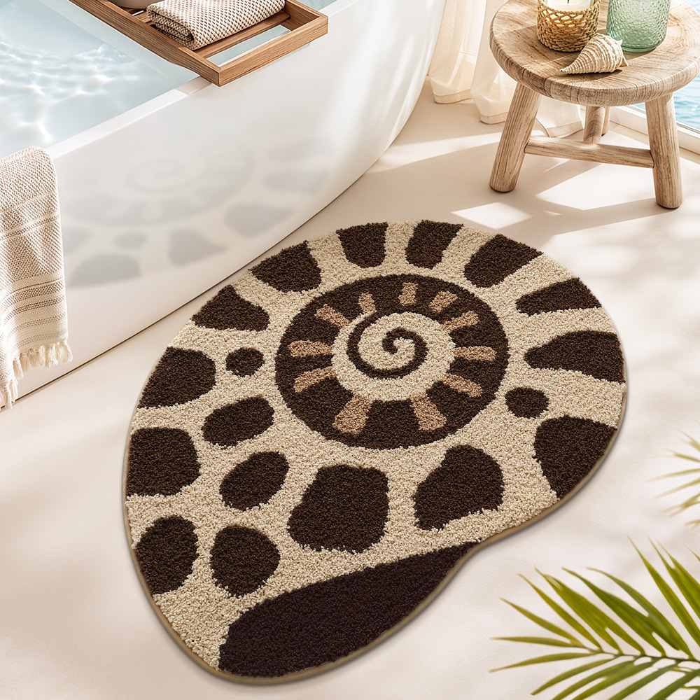 Nautilus Shell Flocked Rug