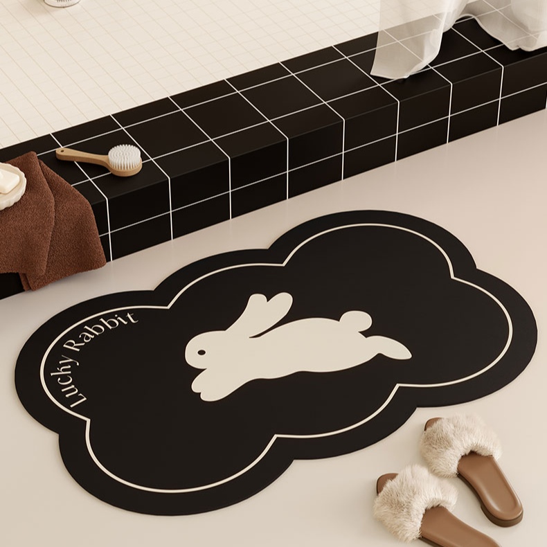 Bunny Diatomaceous Earth Bath Mat