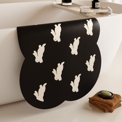 Bunny Diatomaceous Earth Bath Mat