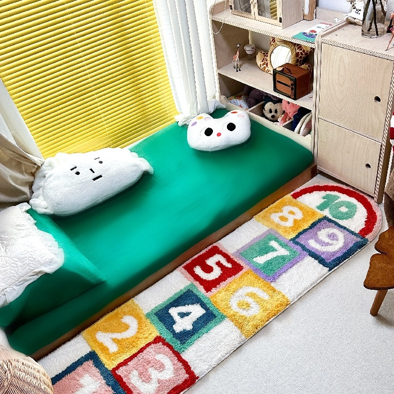 Hopscotch Flocked Rug