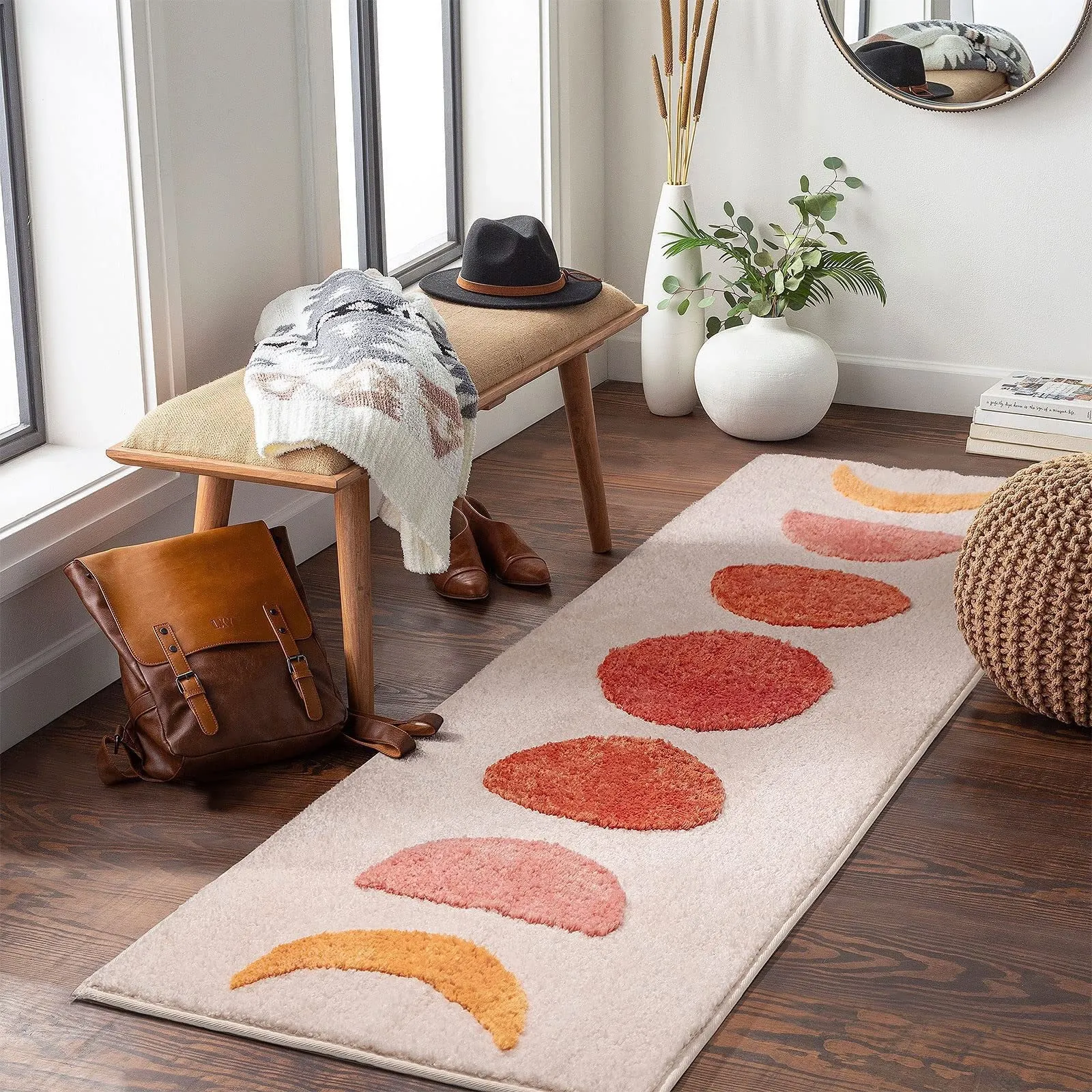 Moon Flocked Rug