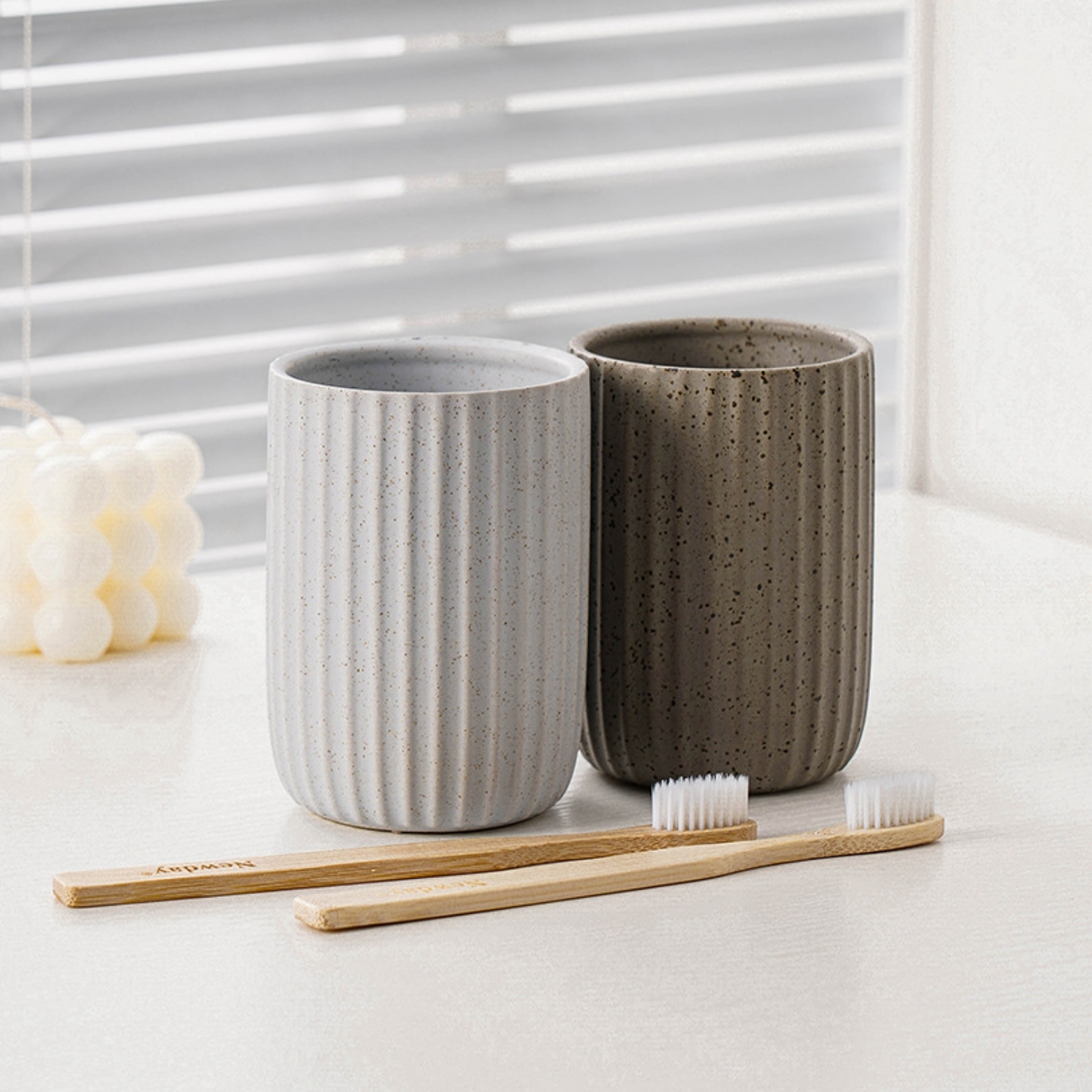 Stripes Toothbrush Cup