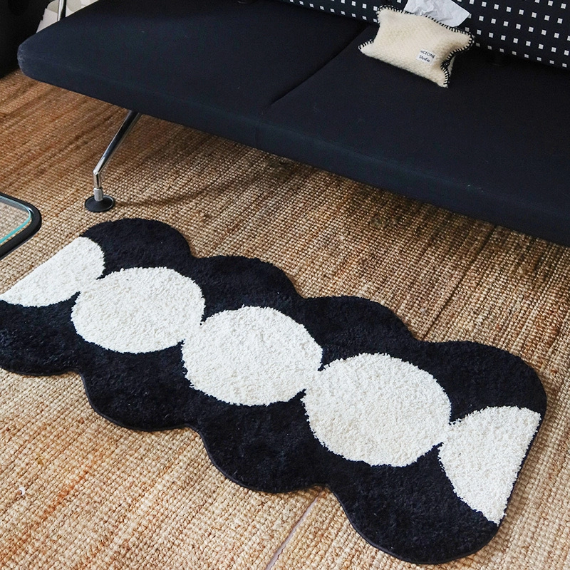 Dot Link Flocked Rug
