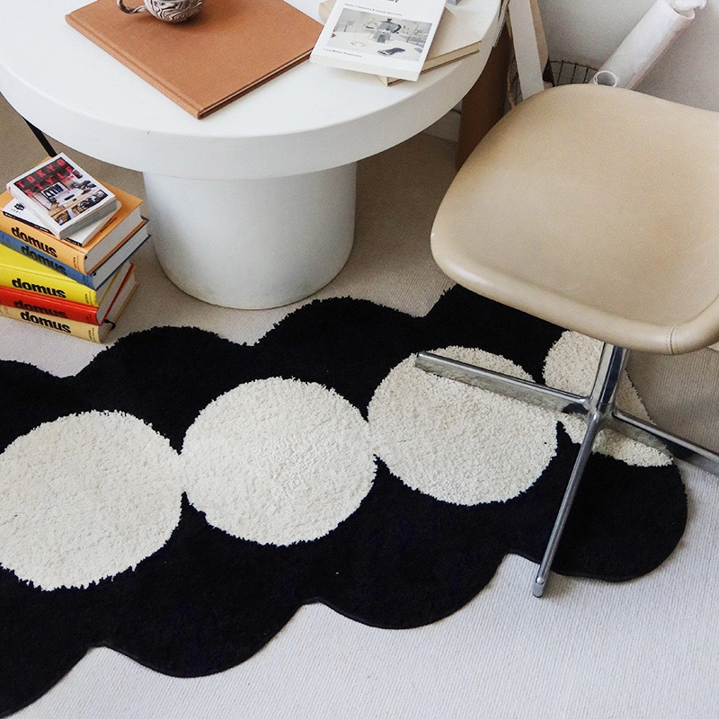 Dot Link Flocked Rug