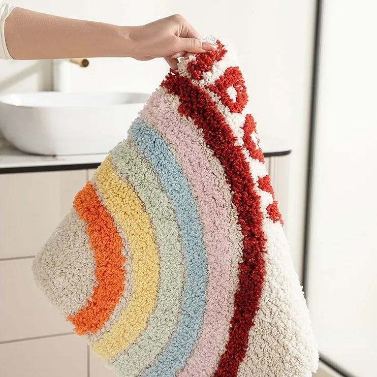 Rainbow Flocked Rug