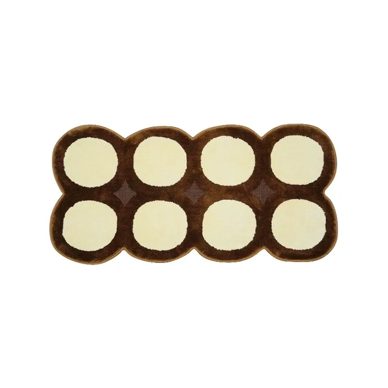 Circular Linkage Flocked Rug