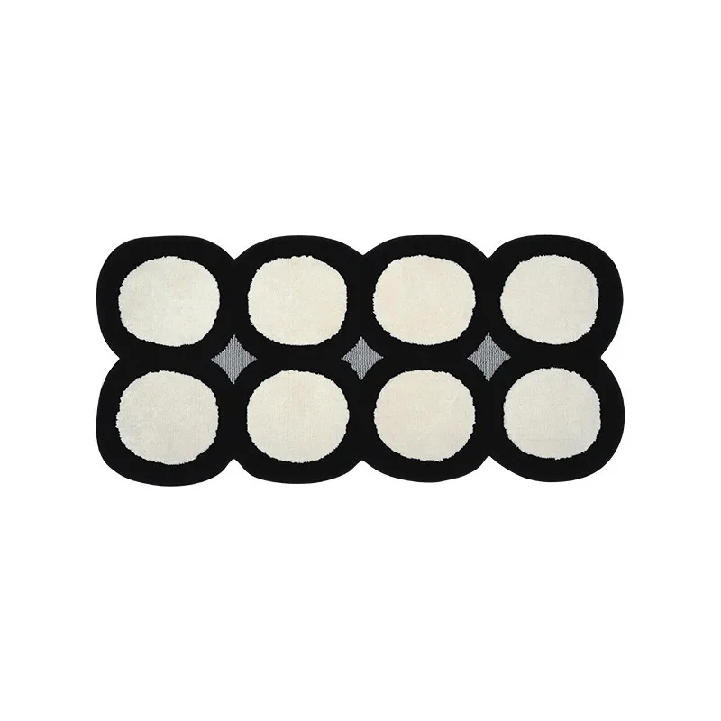 Circular Linkage Flocked Rug