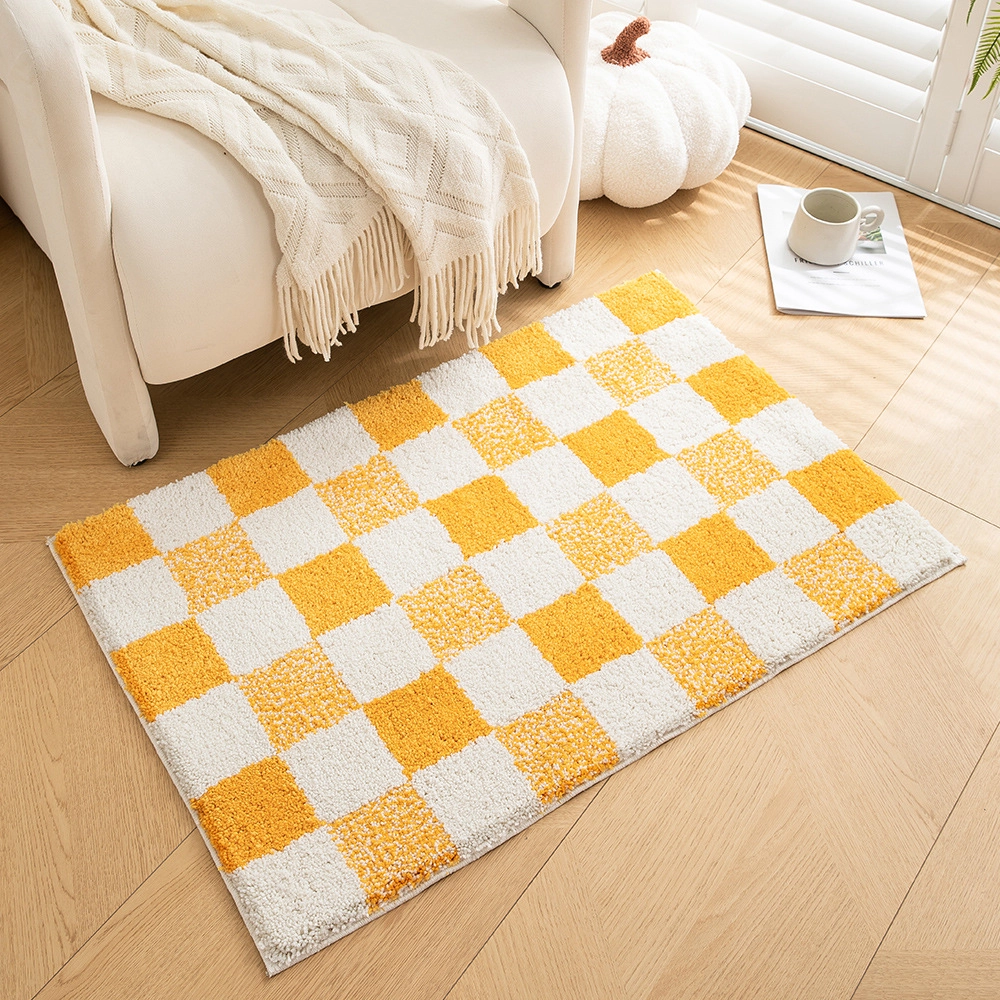 Checkerboard Flocked Rug