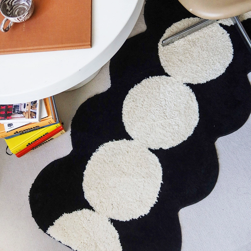 Dot Link Flocked Rug