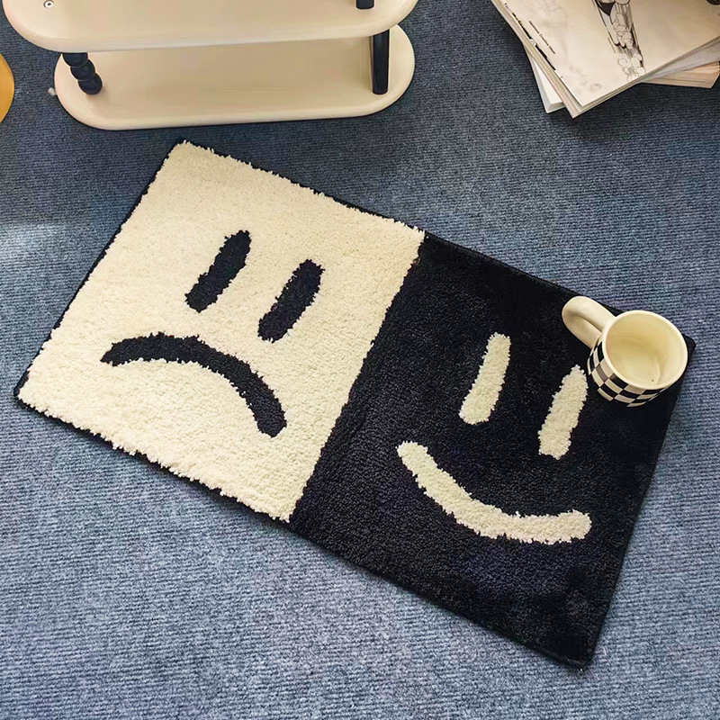 Smiley Face Flocked Rug - BRENETTI