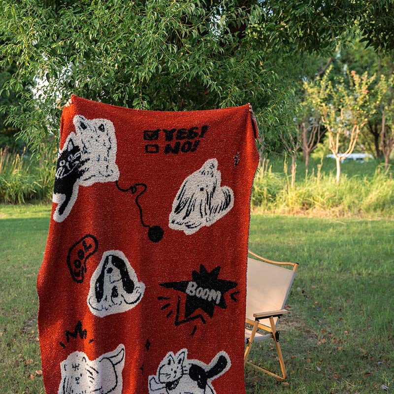 Abstract Dog Throw