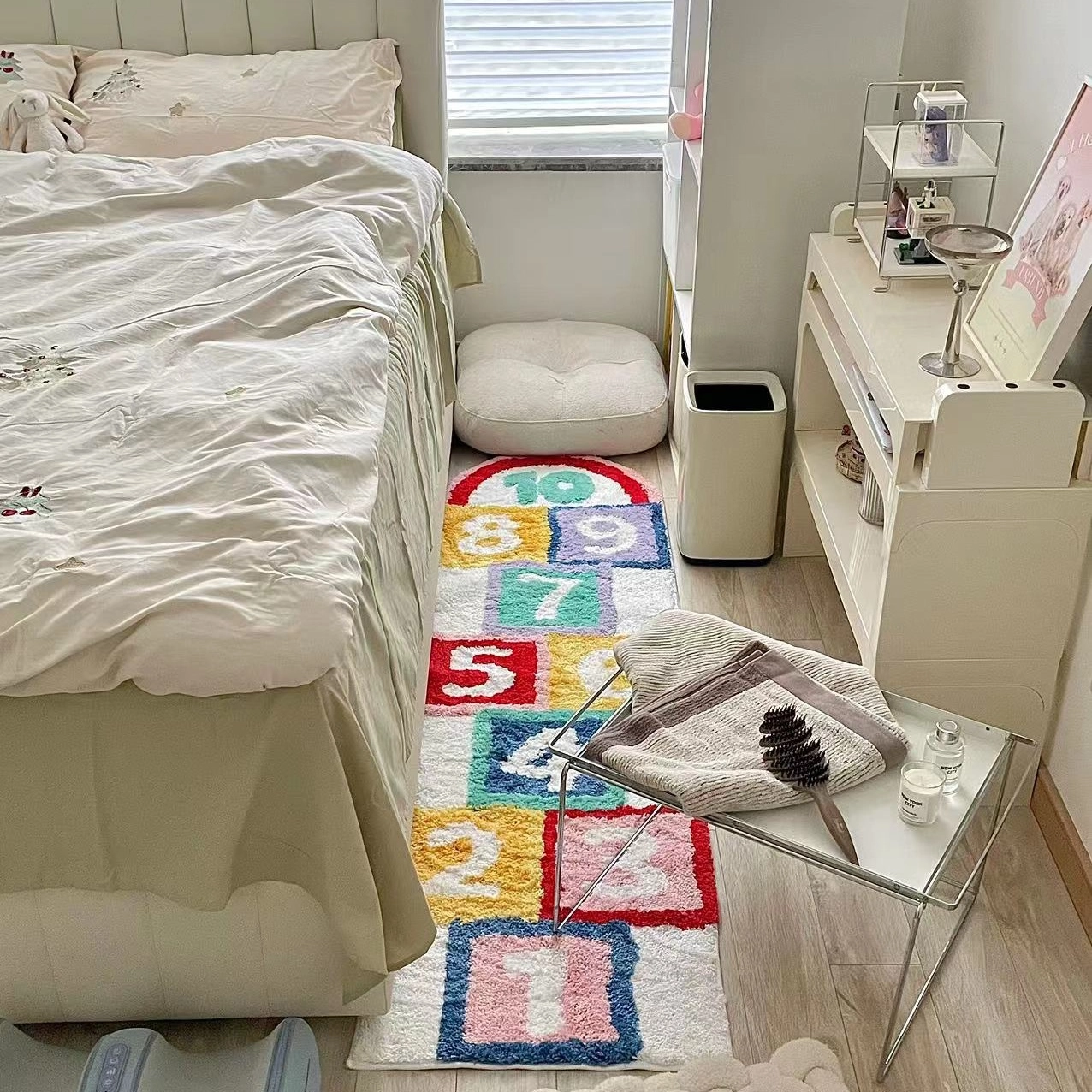 Hopscotch Flocked Rug