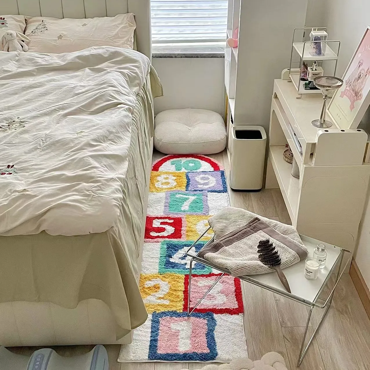 Hopscotch Flocked Rug