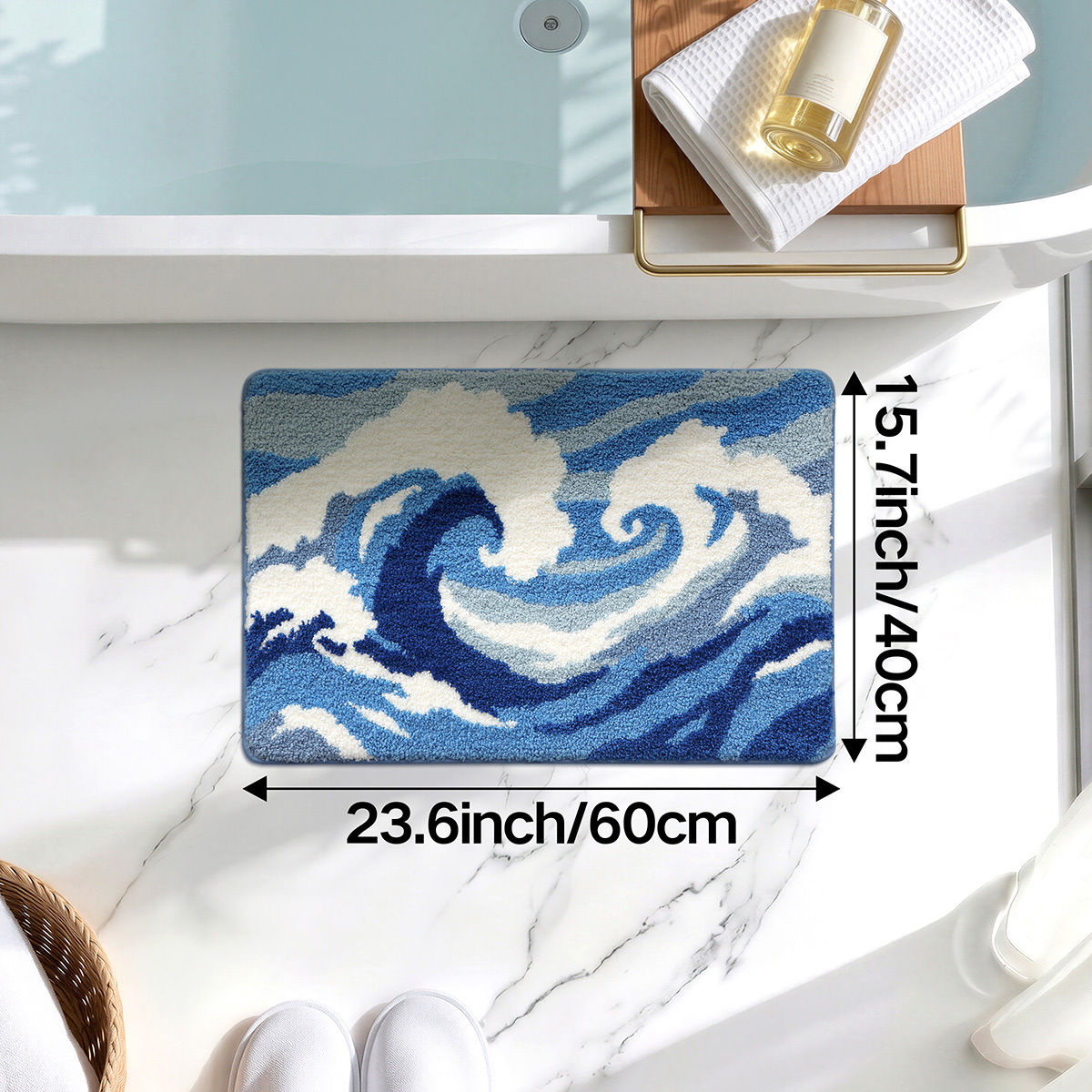 Ocean Majesty Flocked Rug