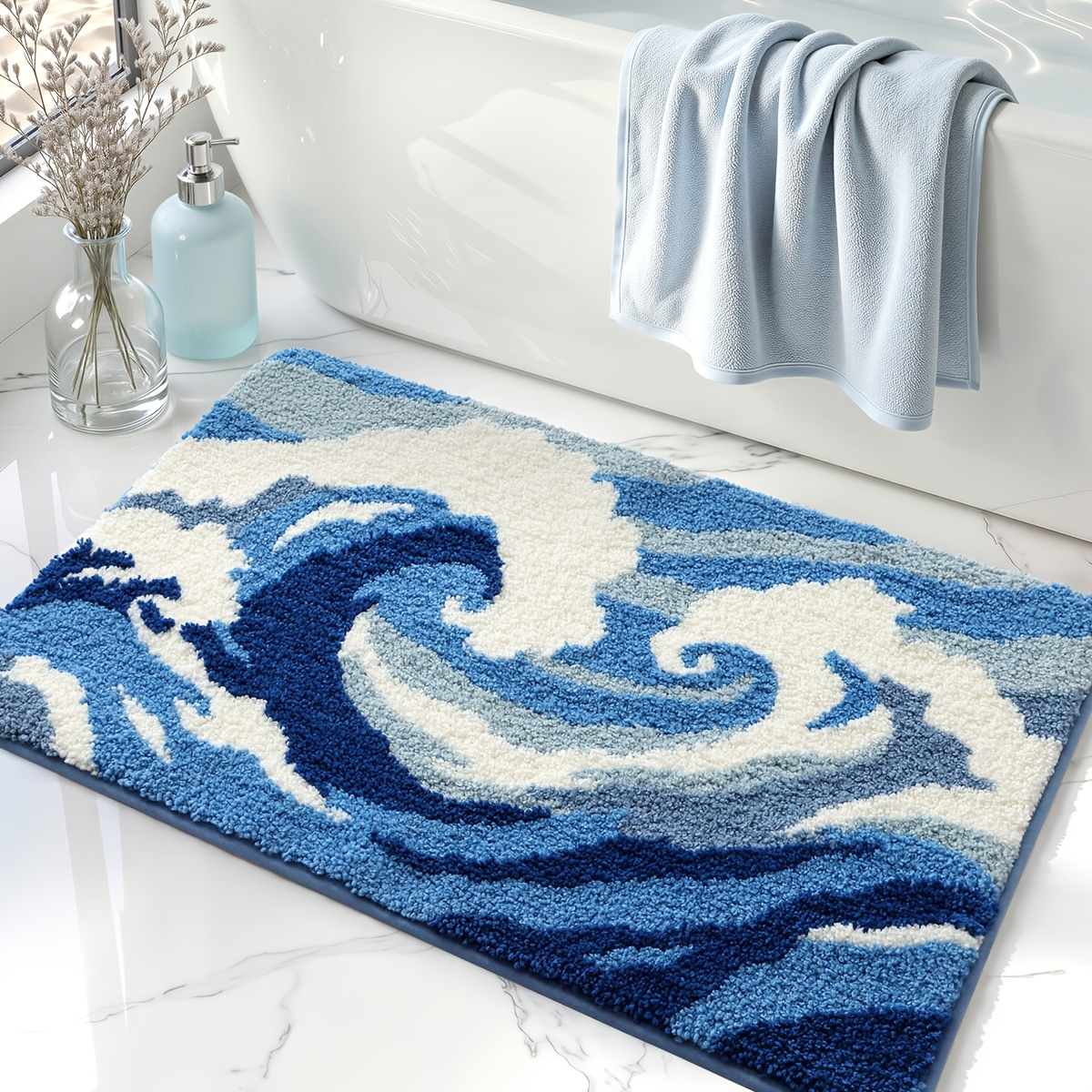 Ocean Majesty Flocked Rug