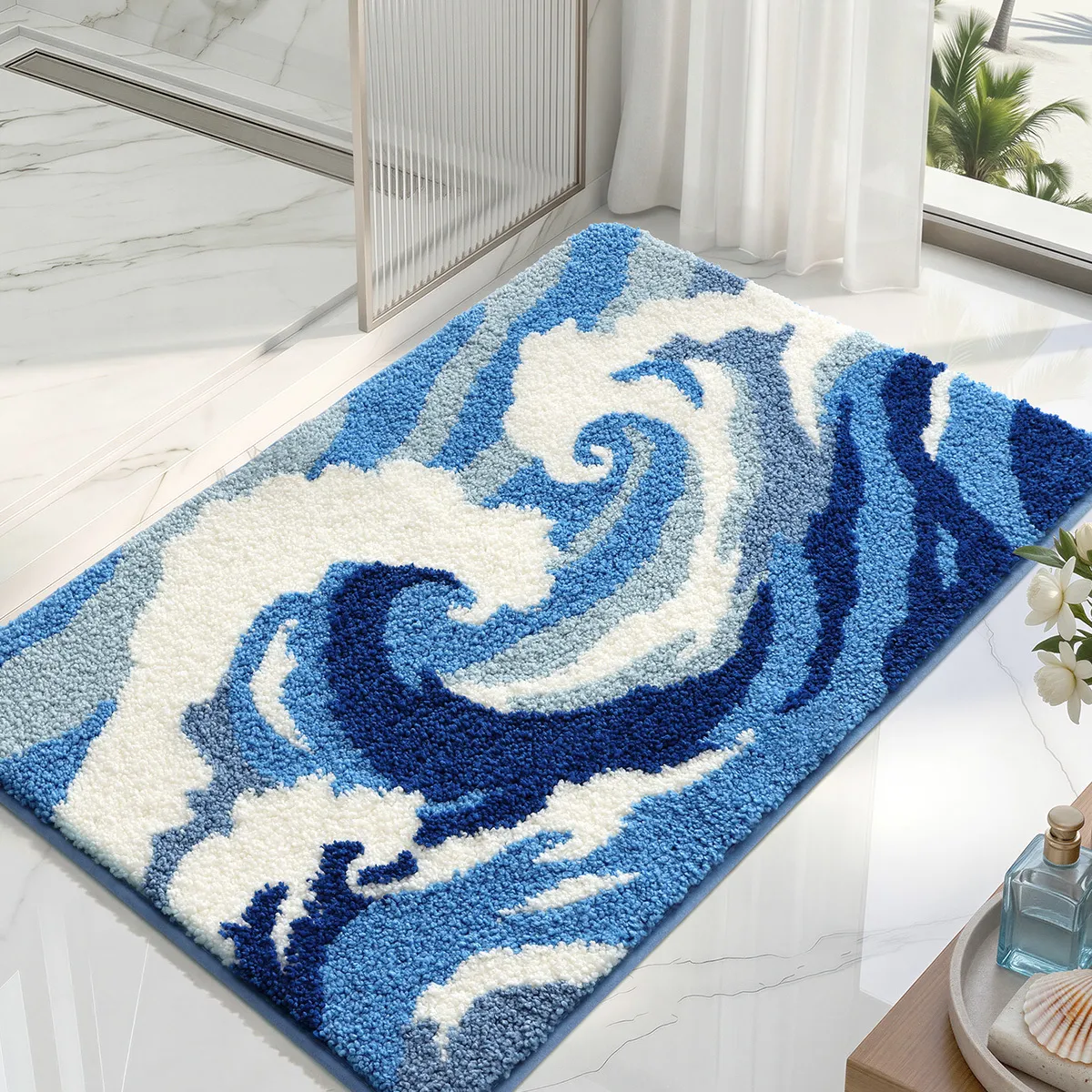 Ocean Majesty Flocked Rug