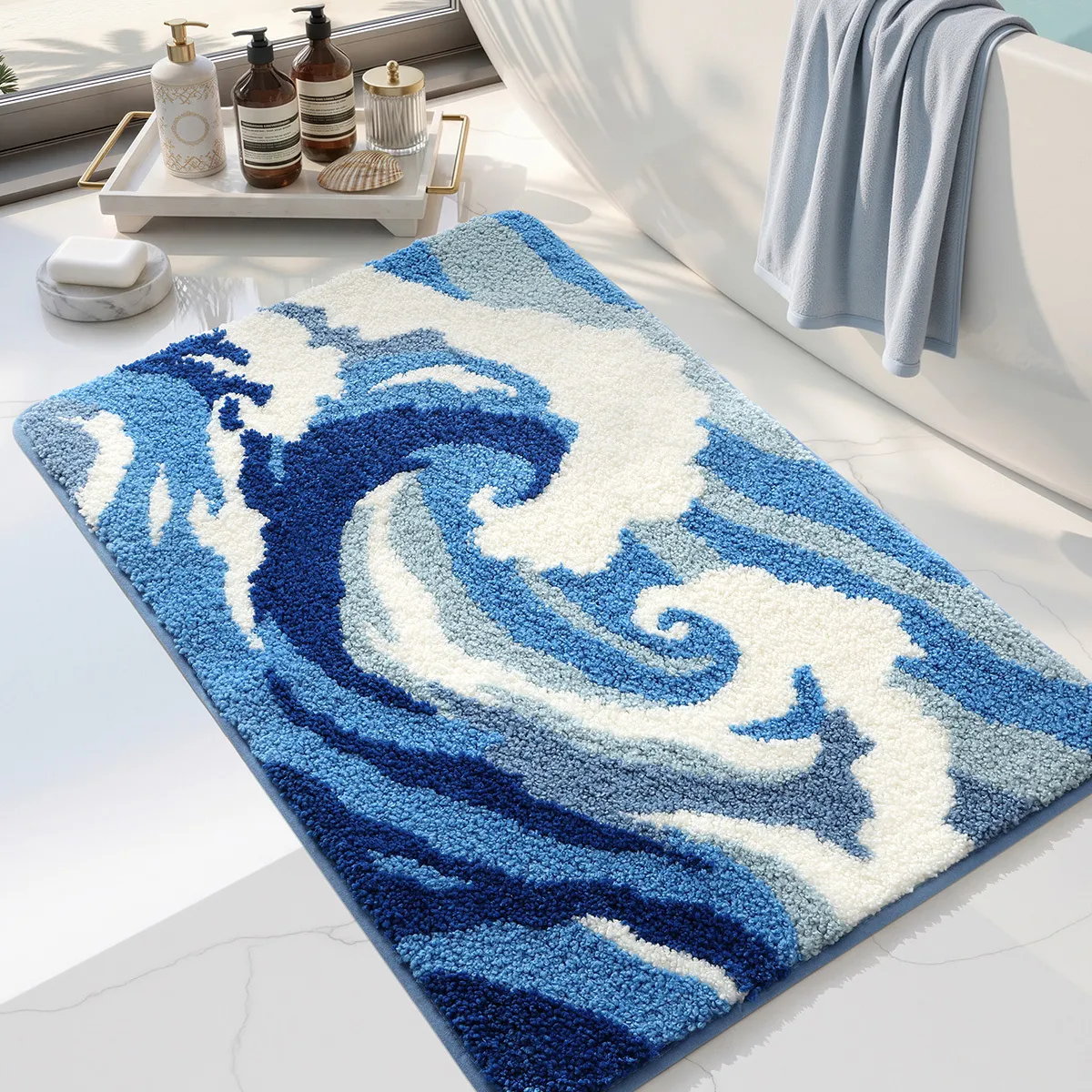 Ocean Majesty Flocked Rug