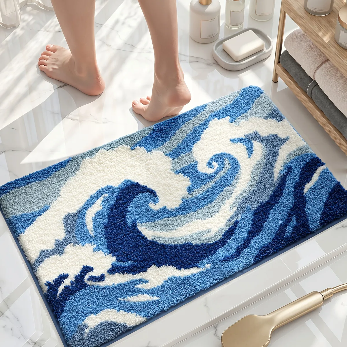 Ocean Majesty Flocked Rug