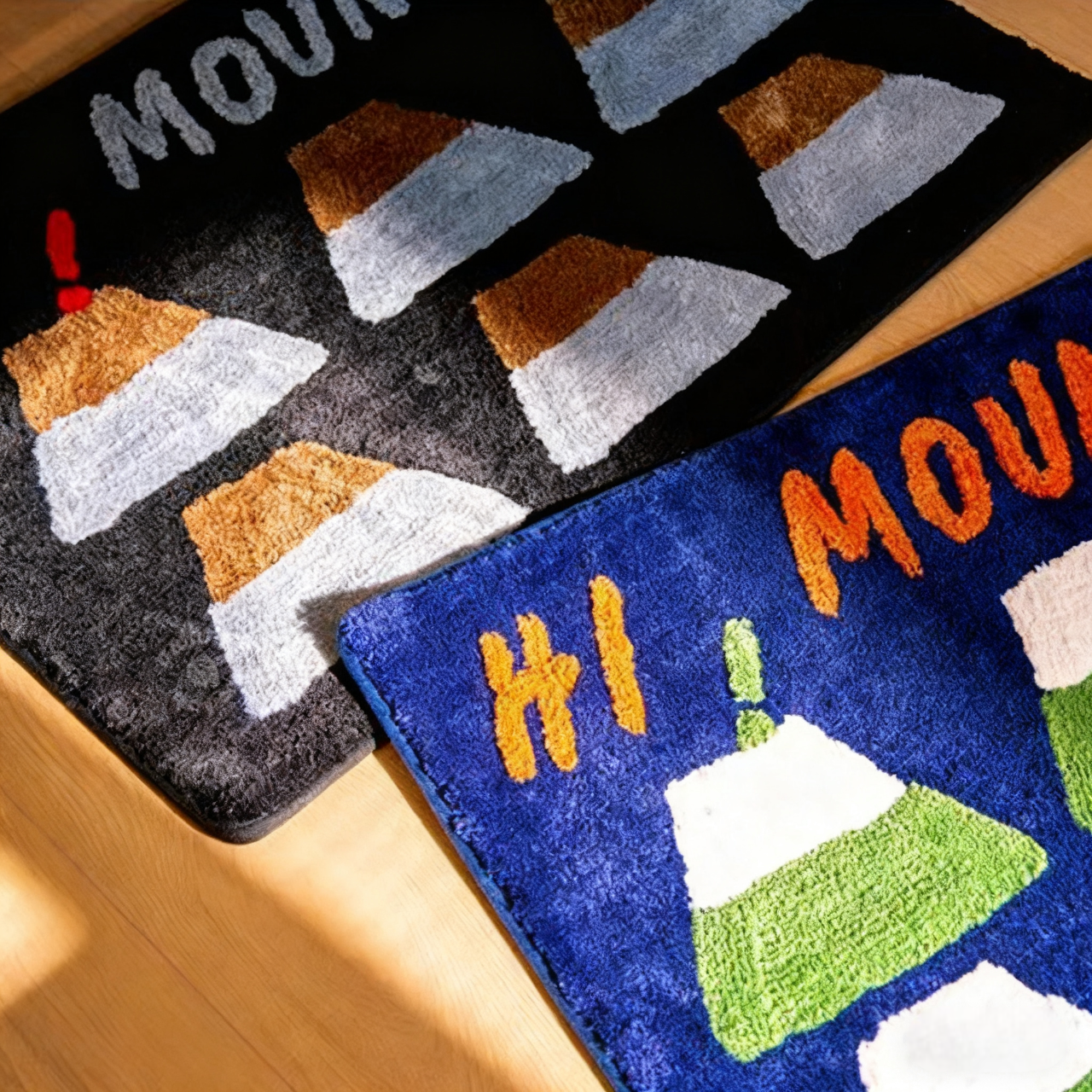 Mountain Greetings Flocked Rug