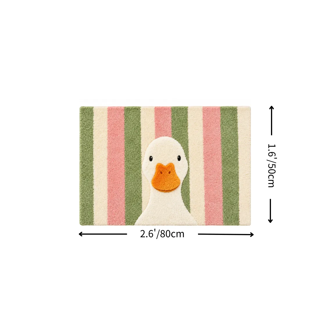 Pastel Goose Flocked Rug