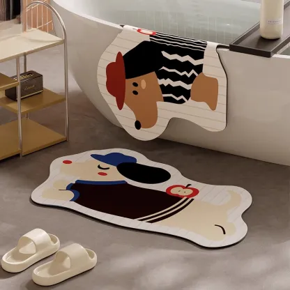 Playful Dachshund Diatomaceous Earth Mat